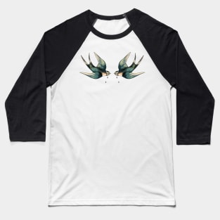 Crying Swallow. Birds. Baseball T-Shirt